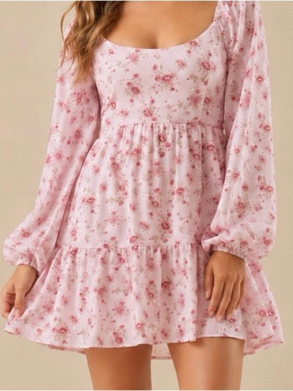 NEW Altar’d State Pink Floral Mini Dress Size XL NWT